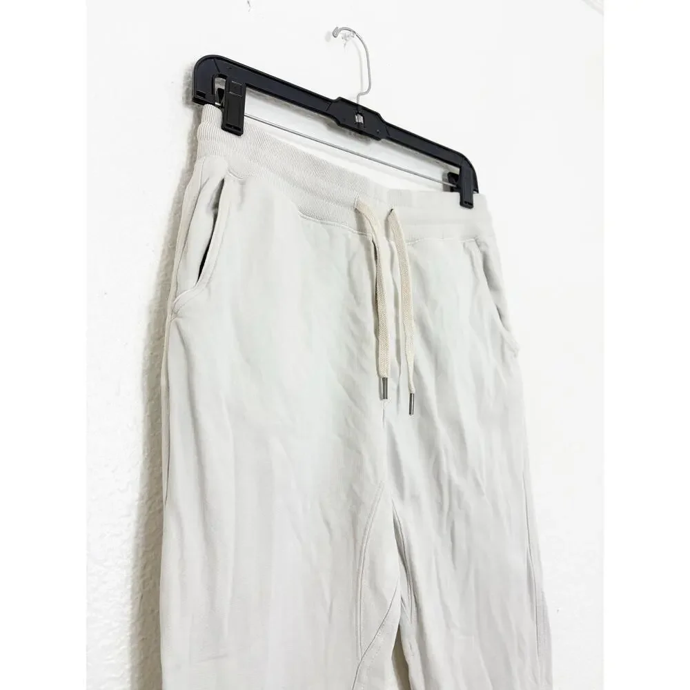 Buck Mason Sweatpants Mens XS Ivory Brushed Loopback French Terry Lounge Pants